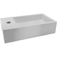 Fontein Wiesbaden Solid Surface 40x22x10 cm (Links) wit