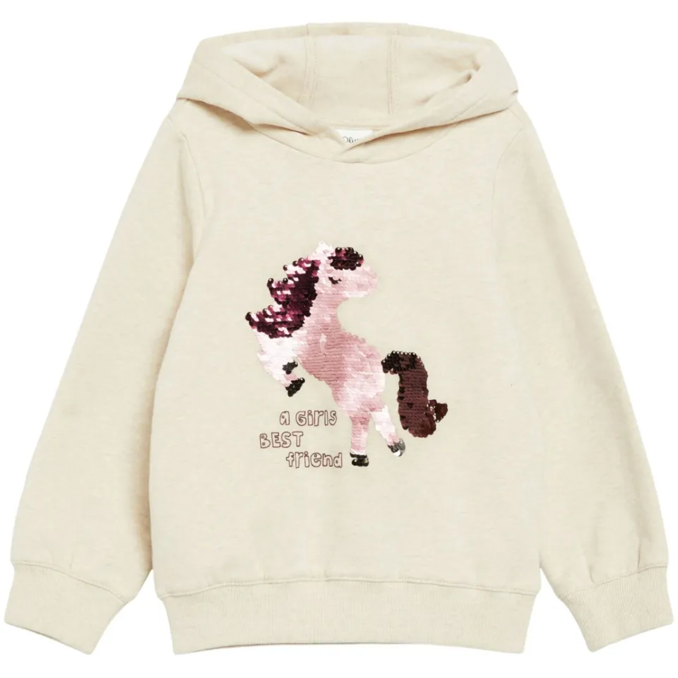 s.Oliver hoodie met print - beige, foto 2