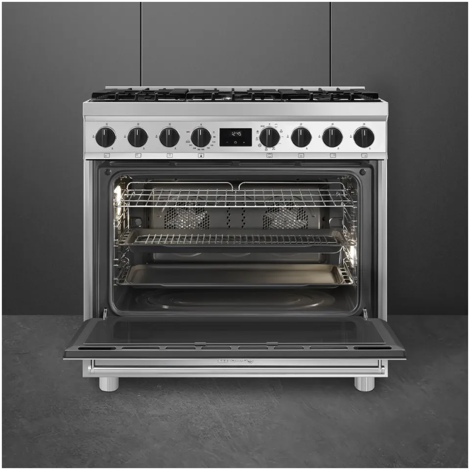 Smeg B91GMXNLK2 gasfornuis RVS, foto 3