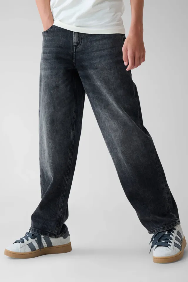 Shoeby baggy jeans - grey denim Donkergrijs