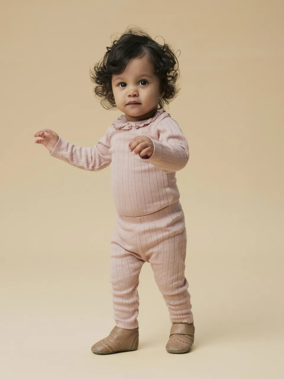 Lil' Atelier BABY slim babybroek lichtroze