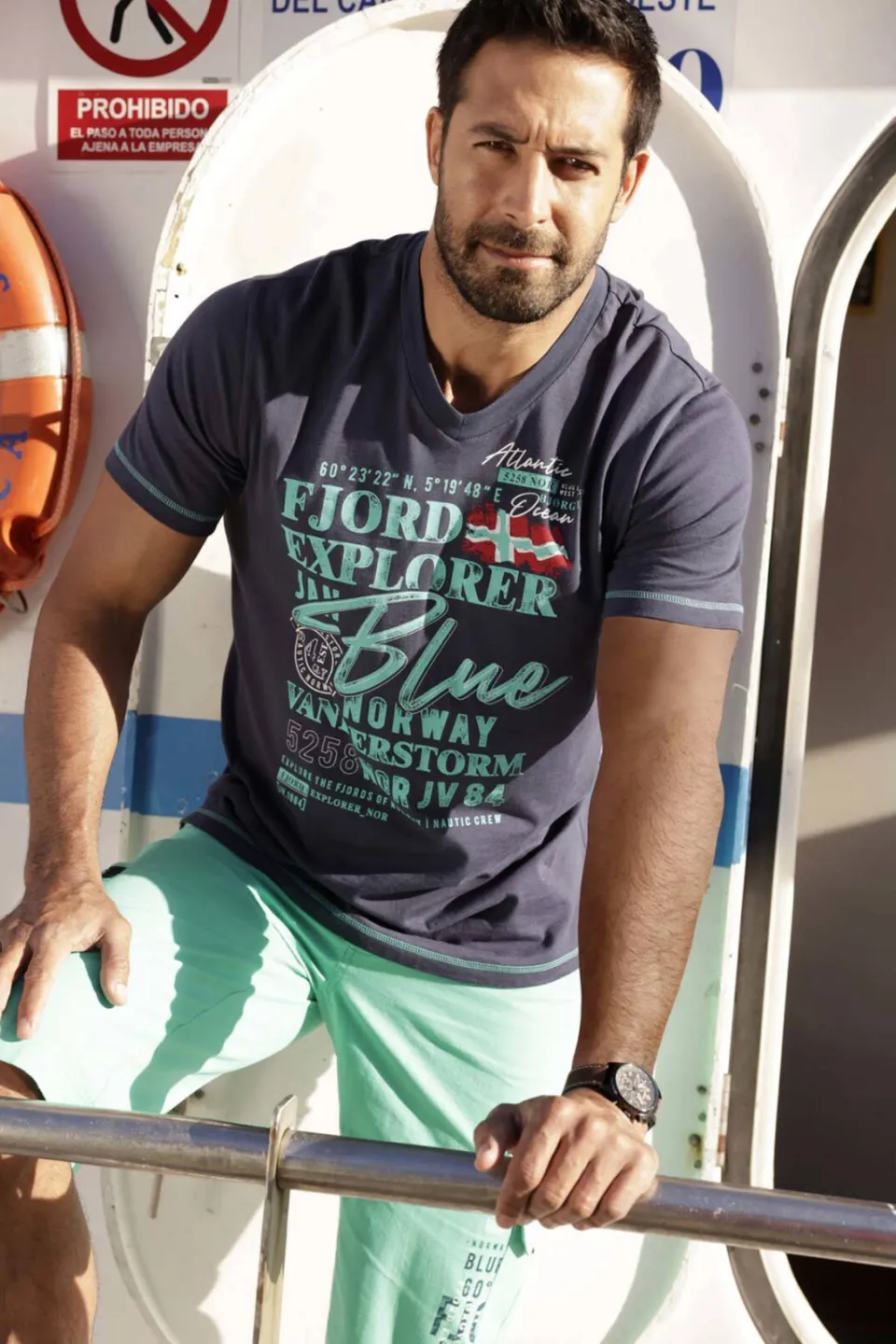 Jan Vanderstorm NORDGER t-shirt donkerblauw, foto 3