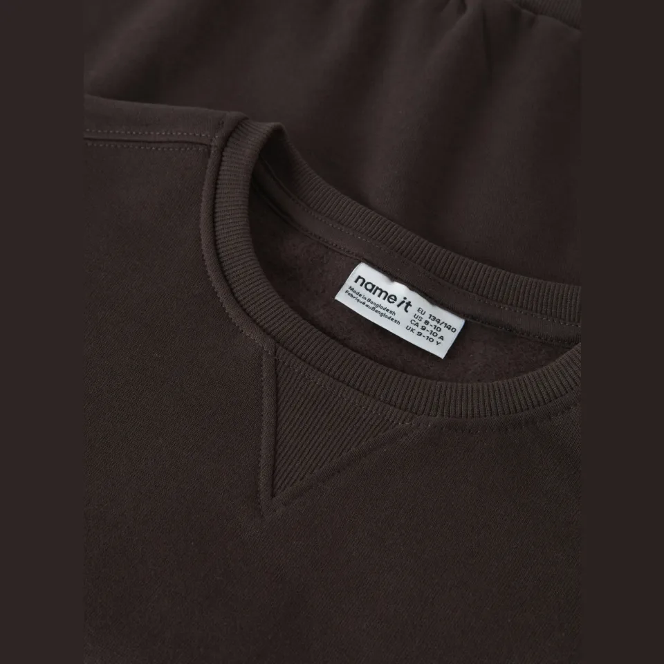 NAME IT KIDS sweater - donkerbruin, foto 3