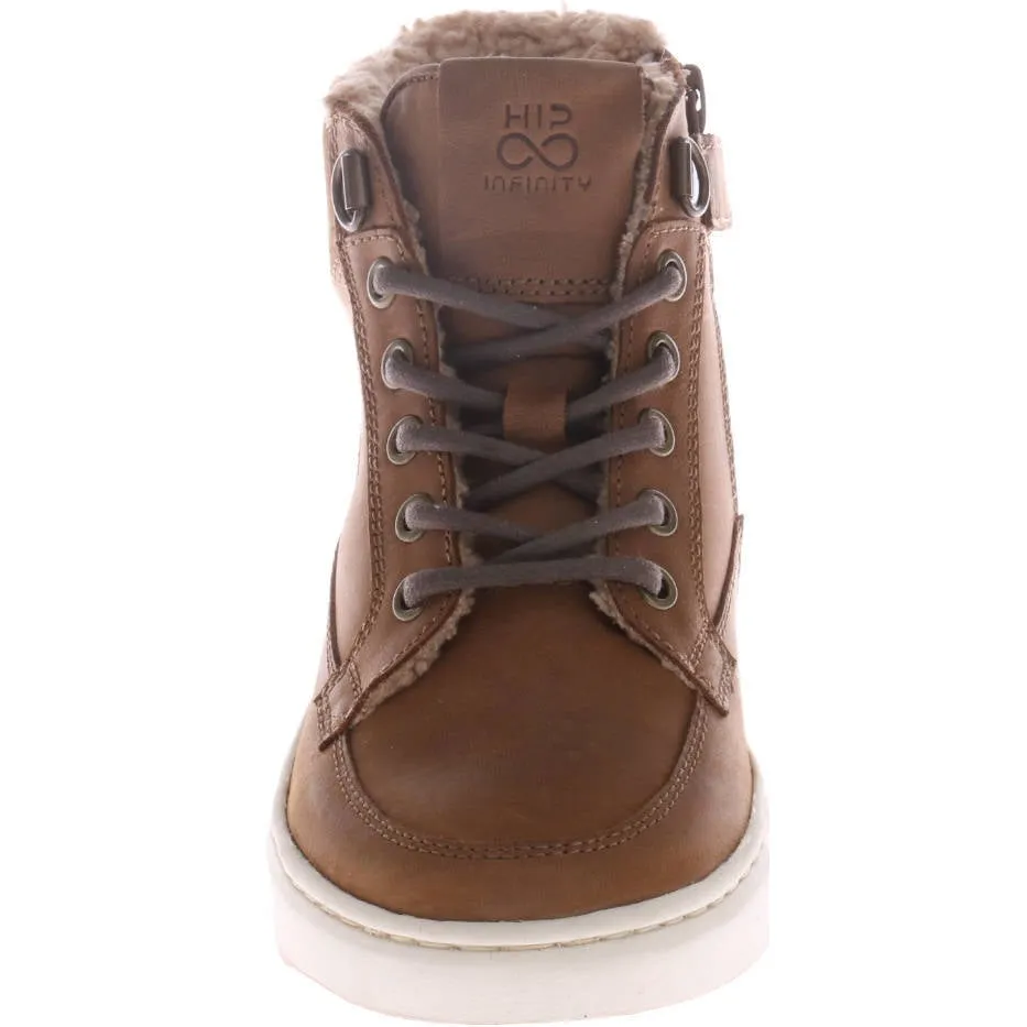 Hip H2136 hoge leren sneaker bruin, foto 5