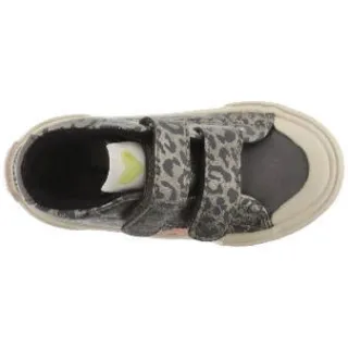 Victoria leren sneakers met panterprint - grijs, foto 2