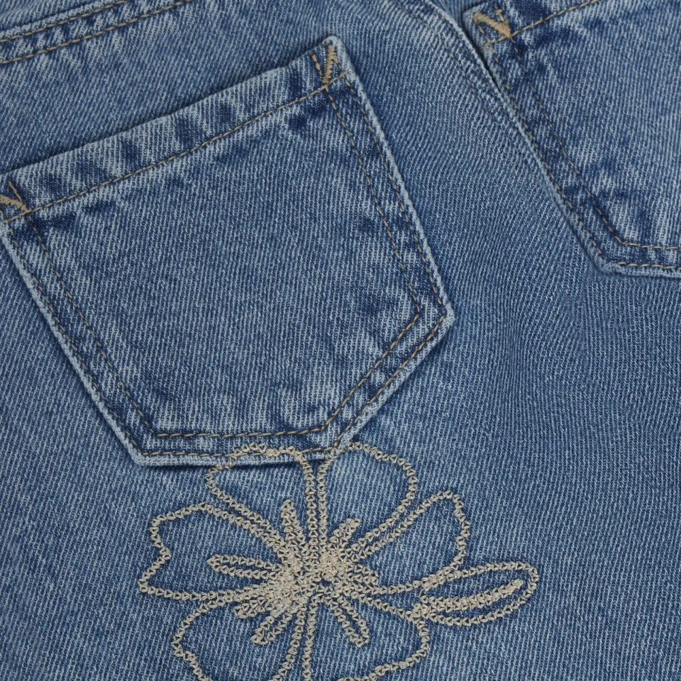 Daily7 wide leg jeans met print - mediumblauw, foto 7