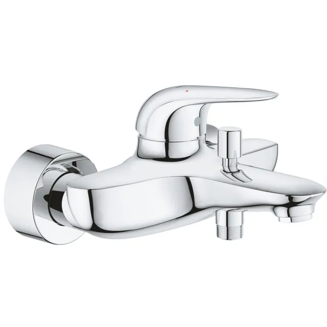 Grohe Badkraan GROHE Wave New met Omstel en Koppelingen Chroom