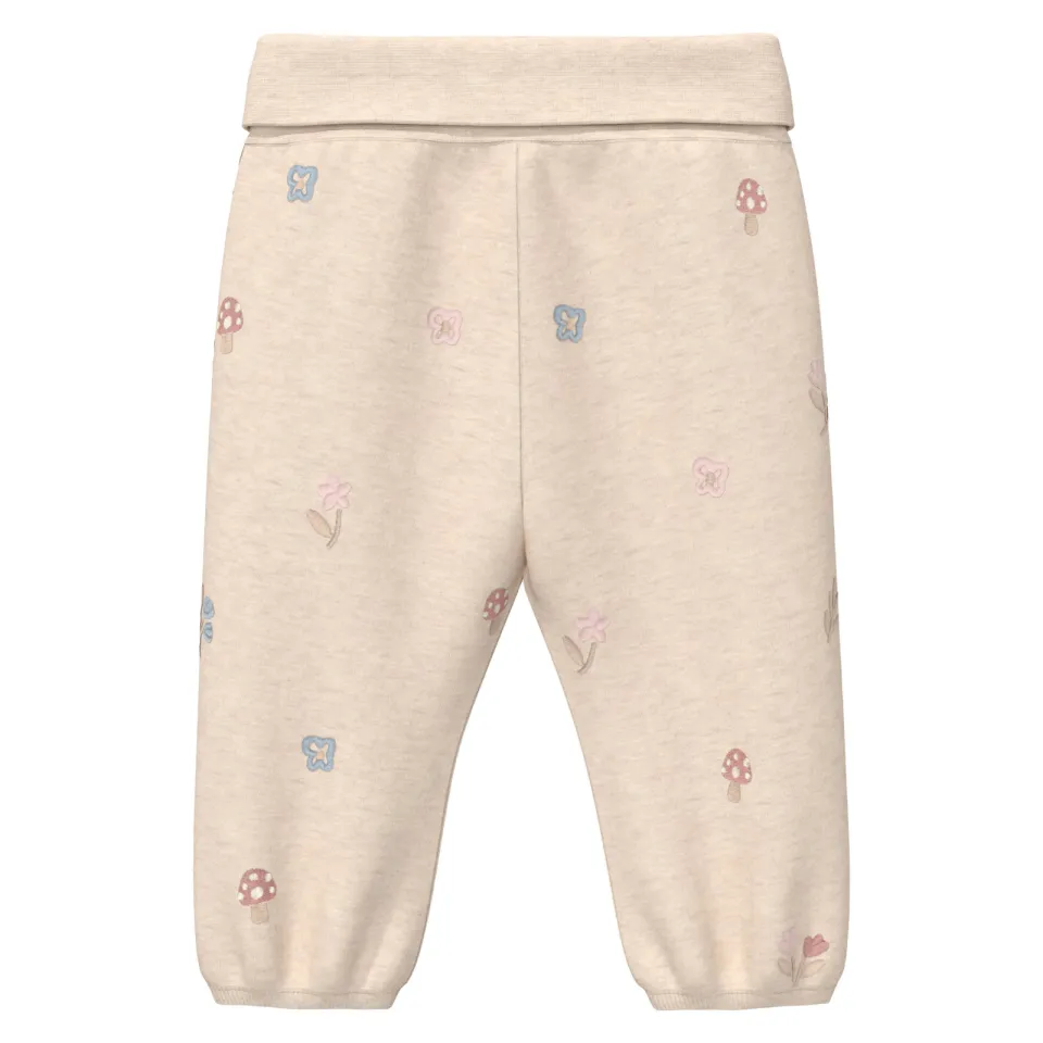 s.Oliver katoenen babybroek met print beige
