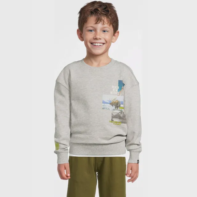 Me & My Monkey sweater grijs melange