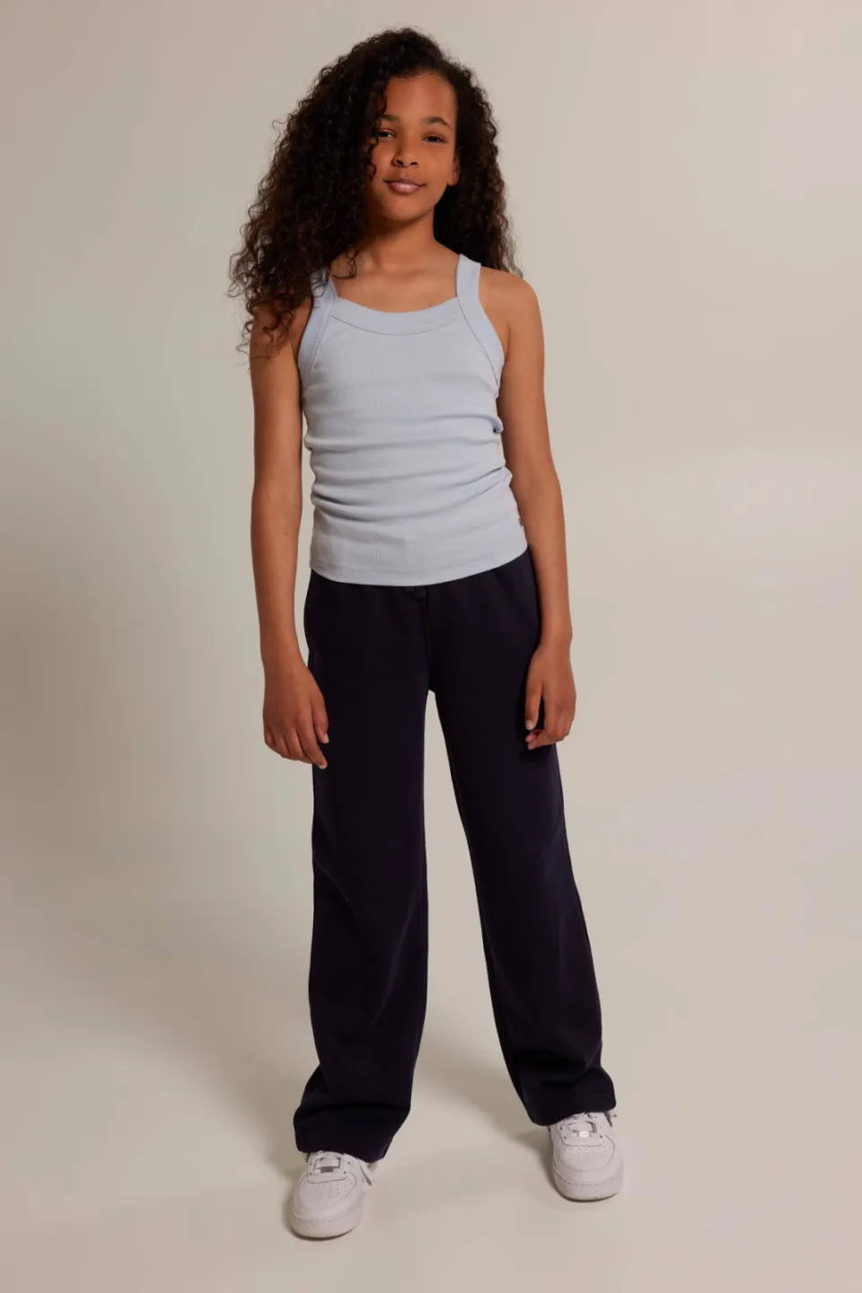 America Today wide leg joggingbroek donkerblauw Midnight