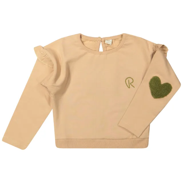 Riffle Amsterdam sweater met ruches - roze