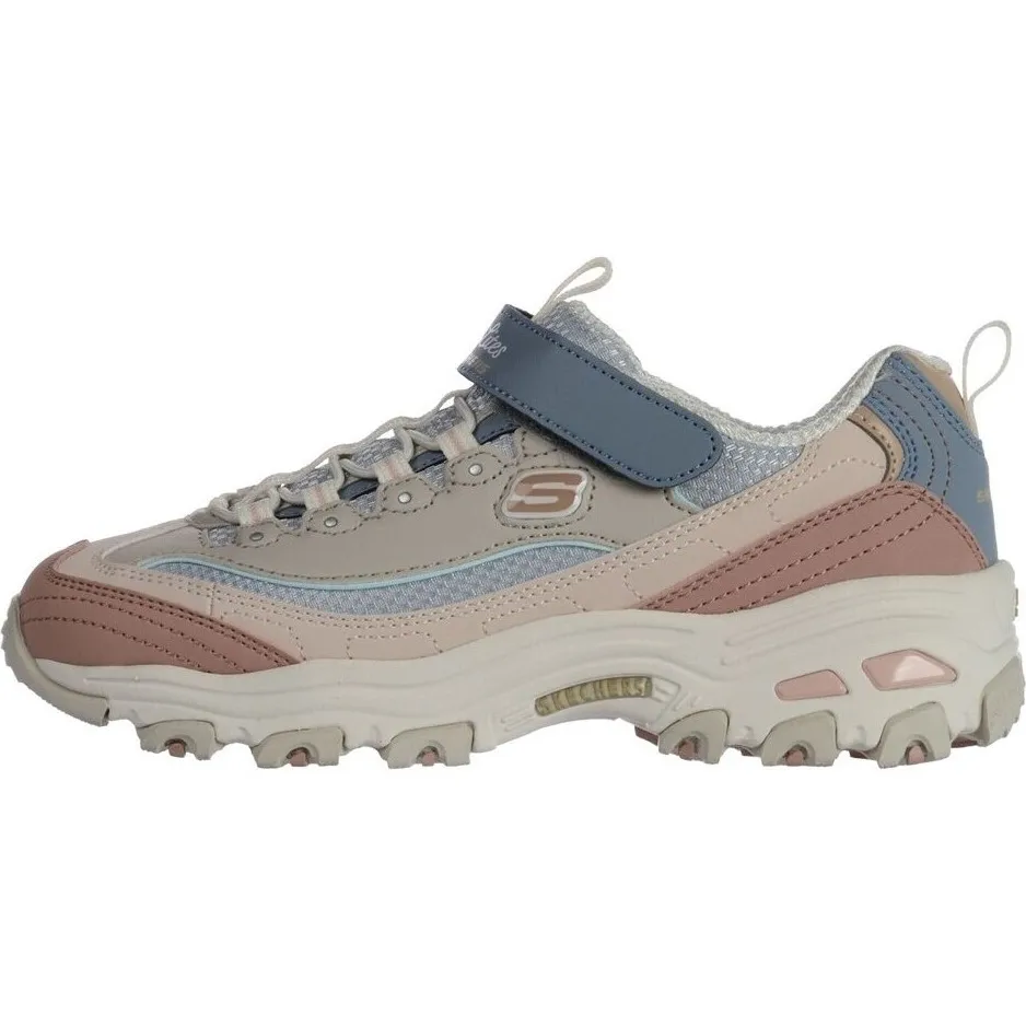 Skechers D'Lites sneakers beige met klittenband, foto 3