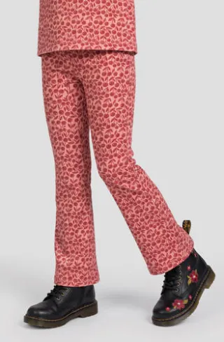 Orange Stars flared broek met print oudroze, foto 4