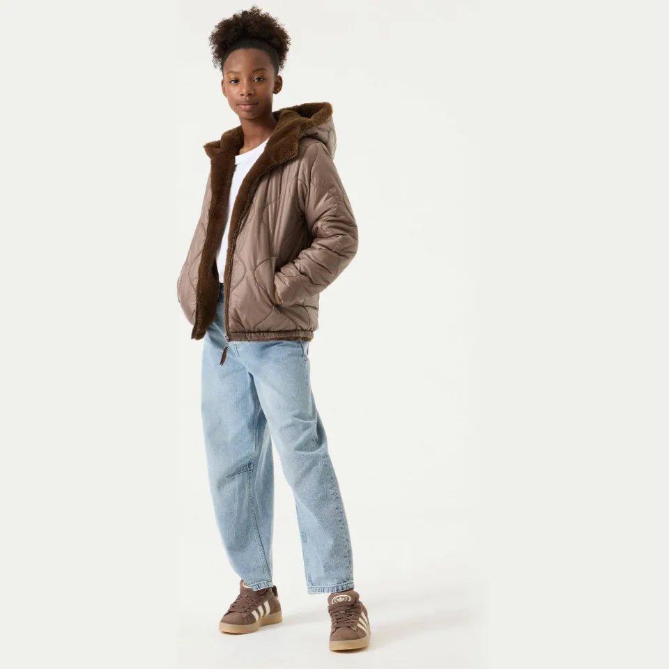 Garcia faux fur jas bruin