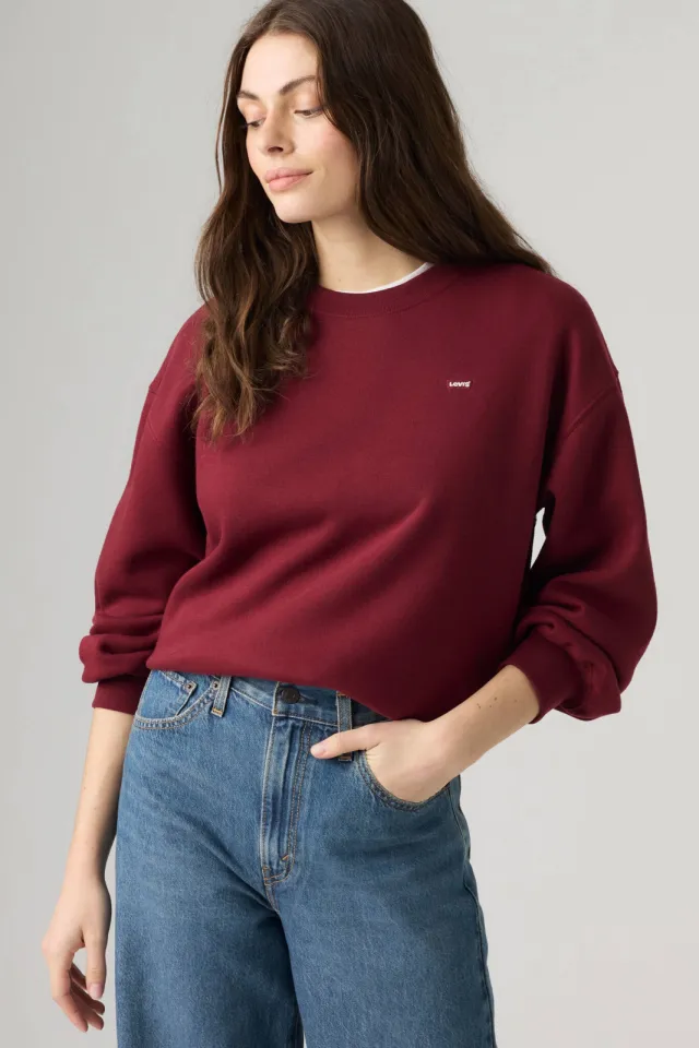 Levi's sweater met logo - donkerrood