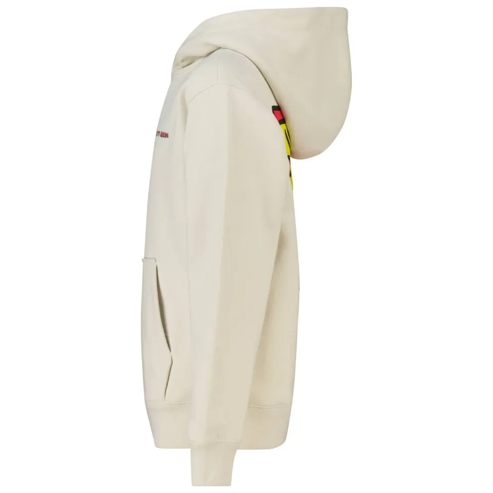 America Today hoodie met backprint - ecru/geel/rood, foto 4