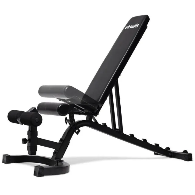 Virtufit verstelbare Fitnessbank Pro - Zwart