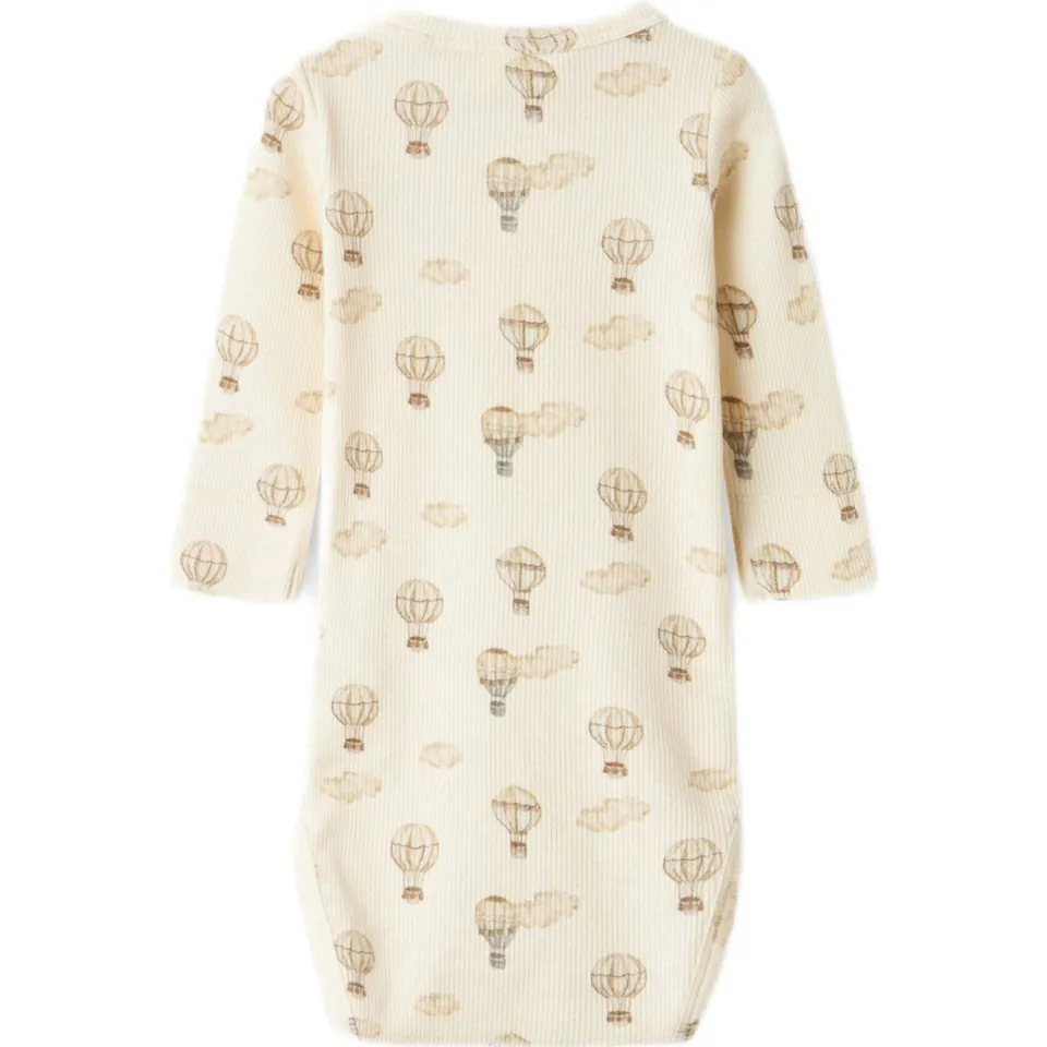 Lil' Atelier BABY romper NBNGAVO ecru/lichtbruin, foto 3