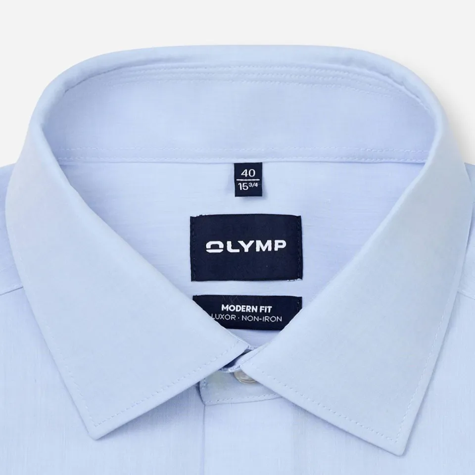 Olymp zakelijk overhemd chambray Luxor lichtblauw blauw, foto 3