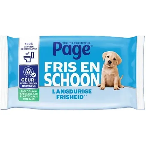 Page Fris en Schoon vochtig toiletpapier, foto 2