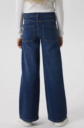 NAME IT KIDS wide leg jeans dark blue denim, foto 3