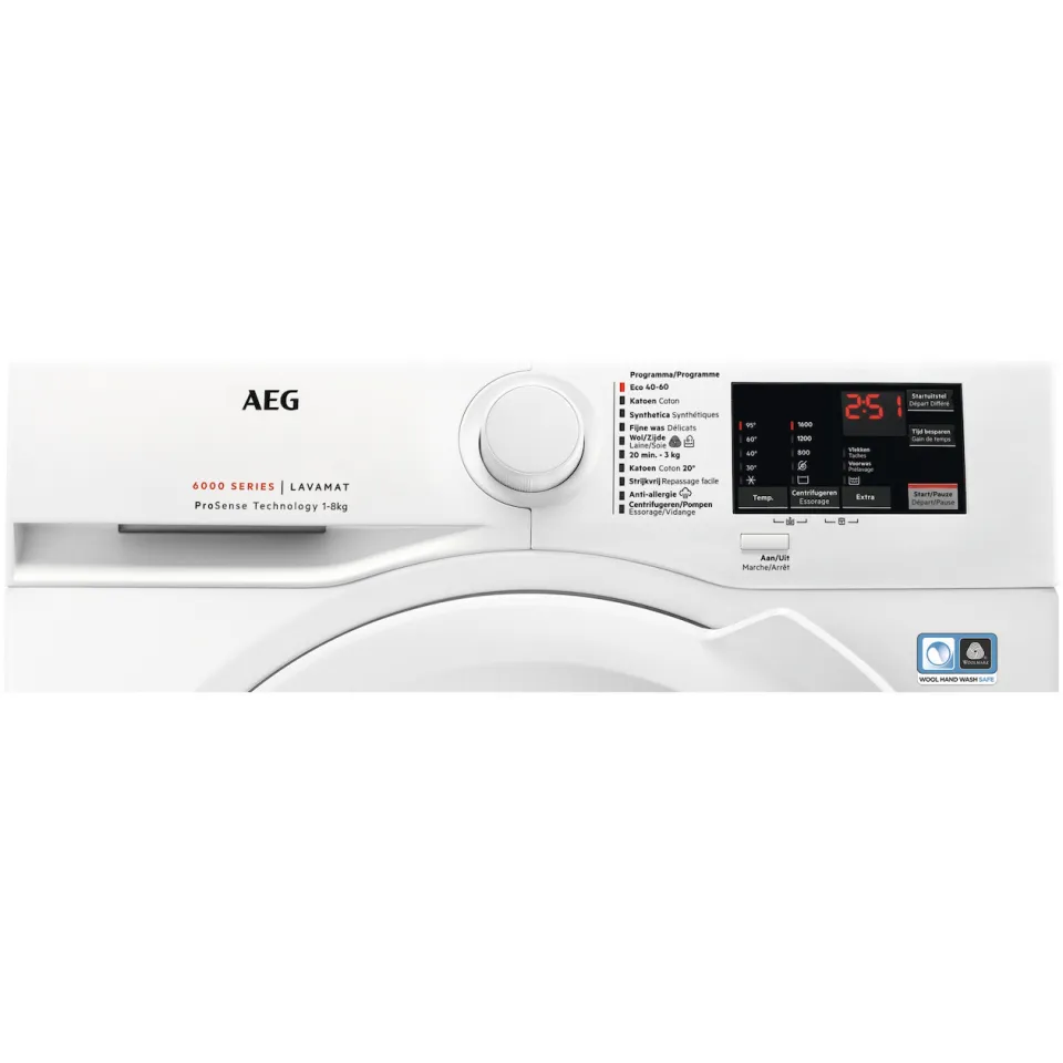 AEG LF628400 wasmachine wit, foto 3