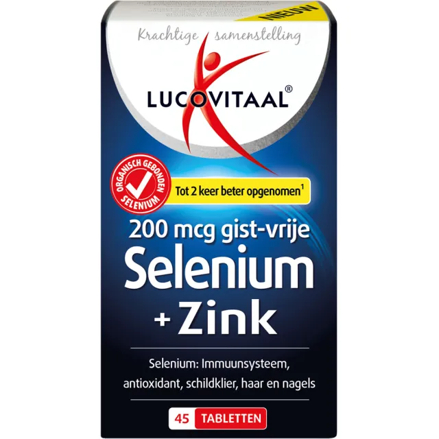 Lucovitaal Selenium + Zink 200 mcg gistvrij tabletten