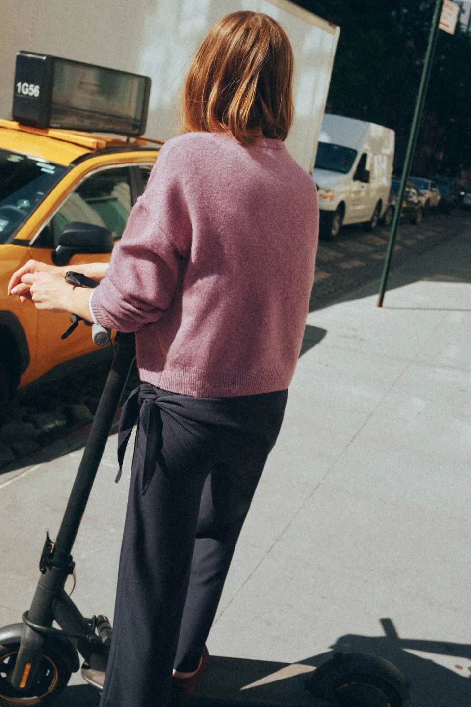 Mango TEEN oversized gebreide trui - donkerroze, foto 7
