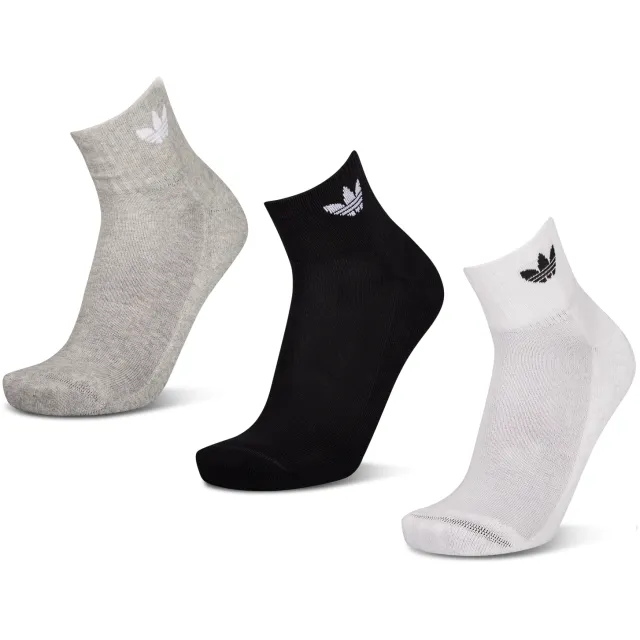 Adidas Ankle 3 Pack sokken wit/grijs/zwart
