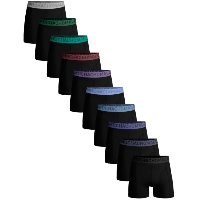 Muchachomalo Heren 10-pack Boxershorts Zwart