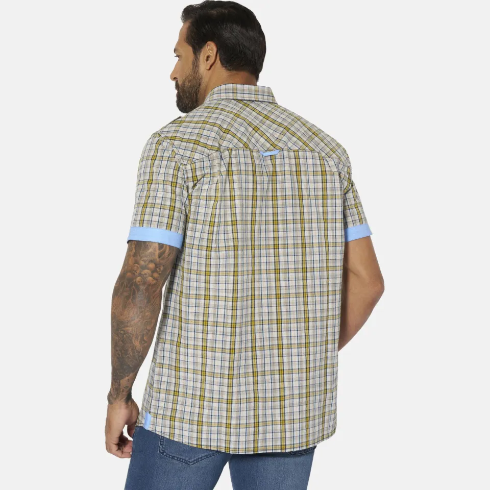 Jan Vanderstorm +FIT Collectie regular geruit casual overhemd Plus beige, foto 5