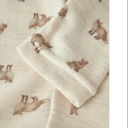 Lil' Atelier BABY slim legging met wol ecru, foto 2