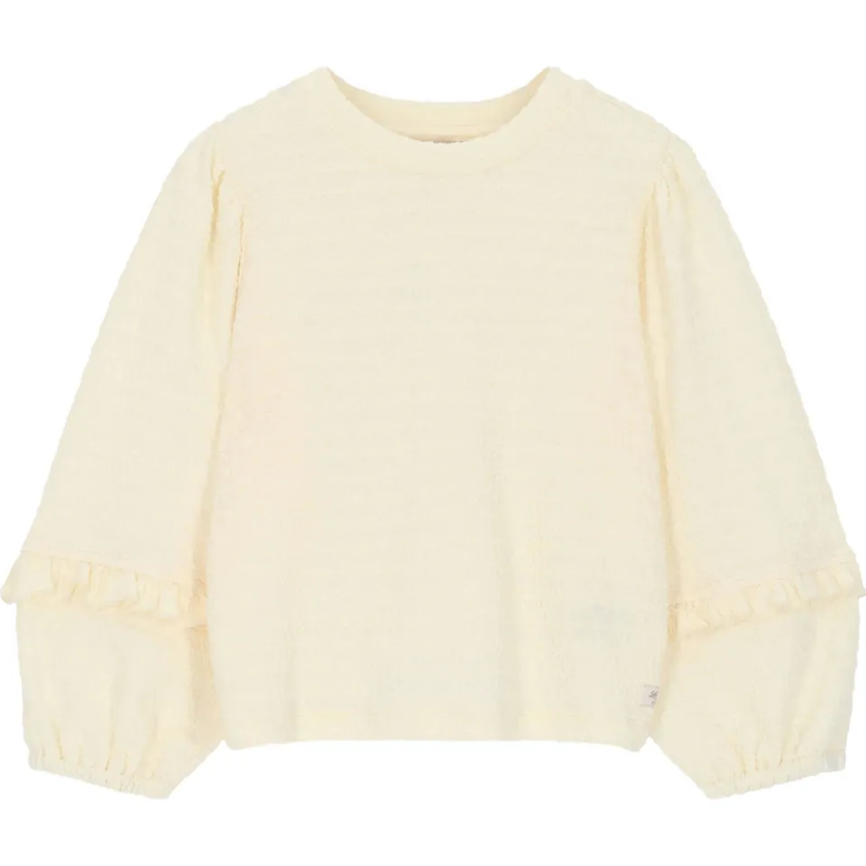 Le Chic blousetop met ruches offwhite, foto 2