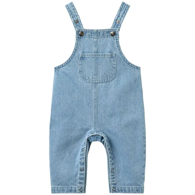 Wheat regular fit tuinbroek lichtblauw denim, foto 2