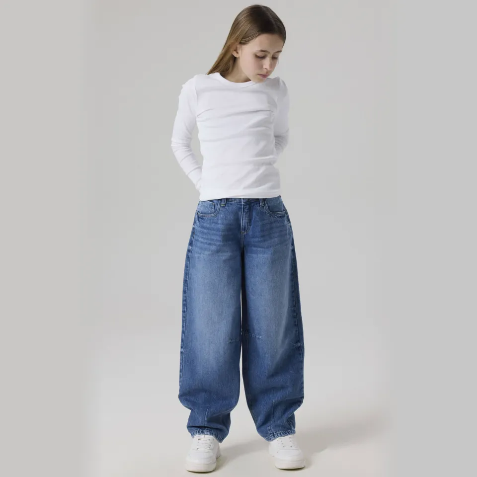 NAME IT KIDS NKFBELLA barrel jeans - middelblauw medium blue denim