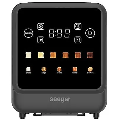 Seeger SGR1200BK broodrooster zwart, foto 2