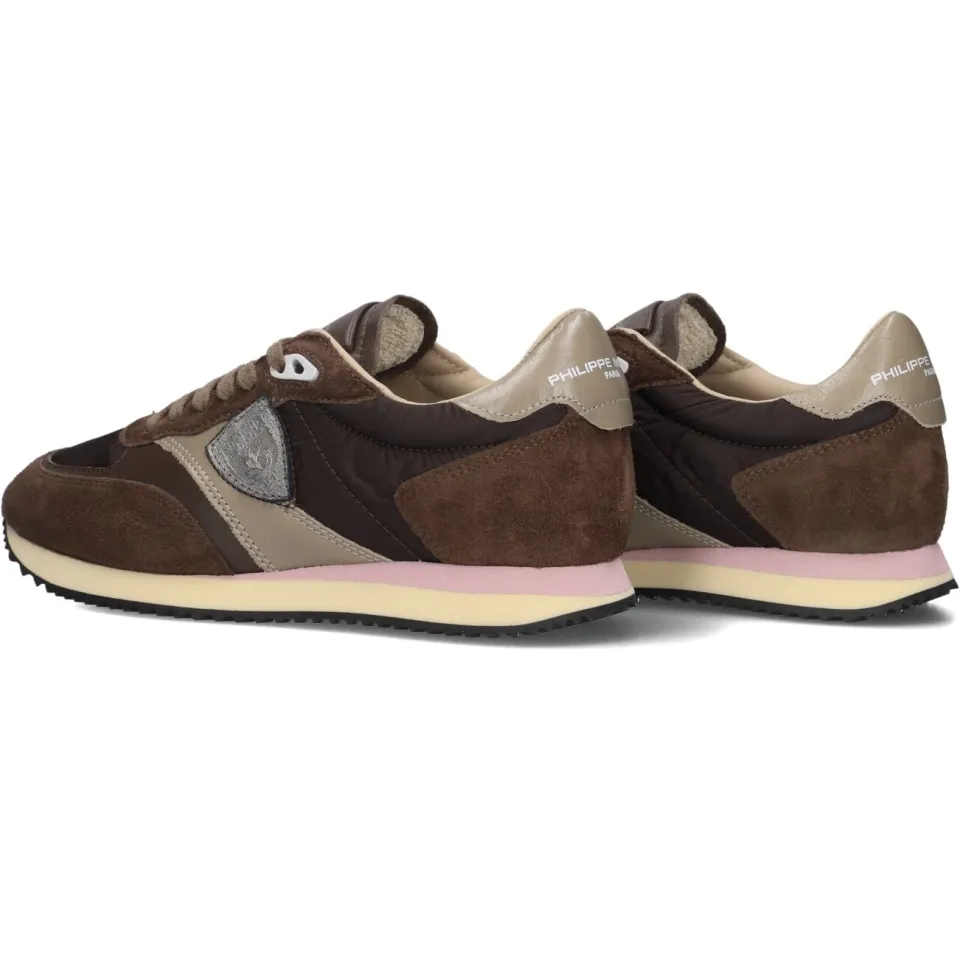 Philippe Model Blville Low Woman lage sneakers bruin, foto 4