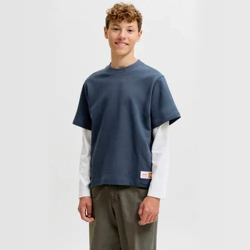 Jack & Jones Junior longsleeve donkerblauw donkerblauw/wit, foto 2
