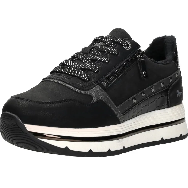 Mustang sneakers laag zwart, foto 3