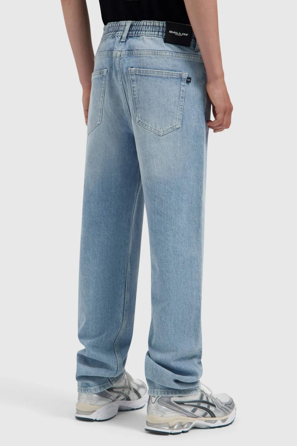 Ballin The Luke loose fit jeans met slijtage - lichtblauw, foto 4