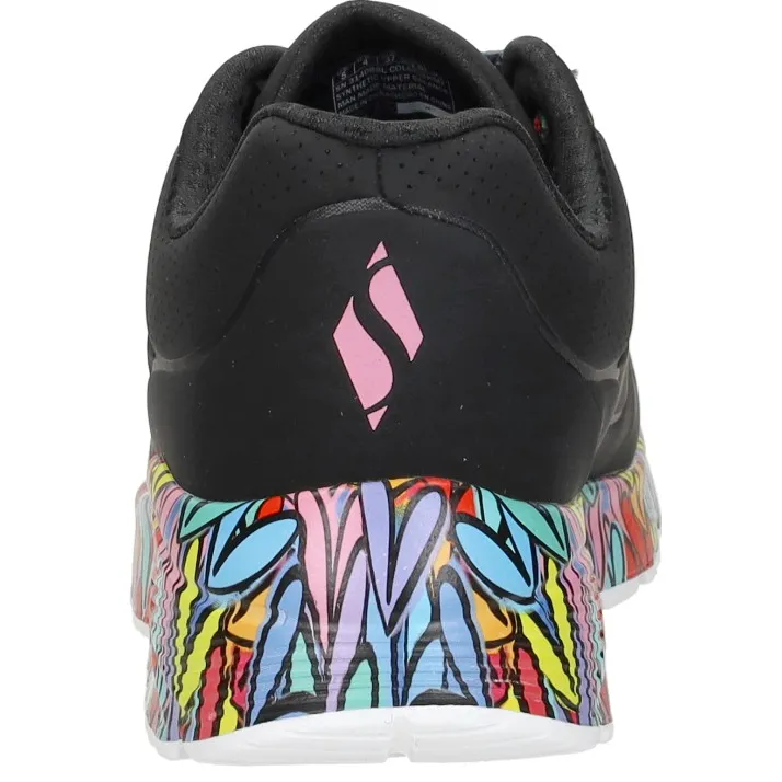 Skechers Uno Lite Subtle Love lage sneaker zwart, foto 5