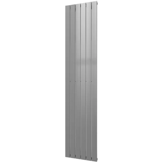 Plieger Designradiator Plieger Cavallino Retto Enkel 999 Watt Middenaansluiting 200x45 cm Zilver Metallic