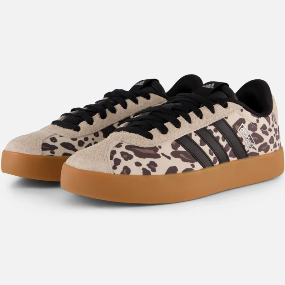 Adidas VL Court 3.0 sneaker luipaardprint grijs, foto 3