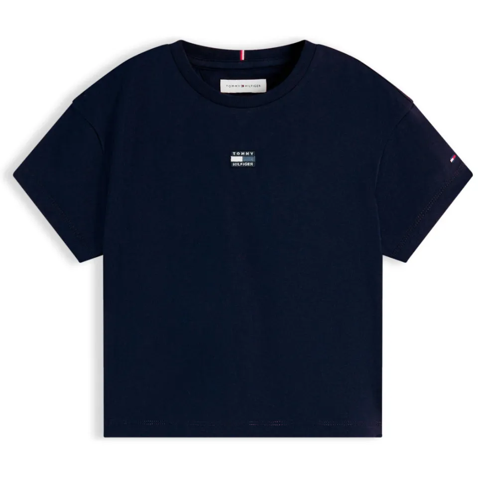 Tommy Hilfiger T-shirt donkerblauw meisjes, foto 2