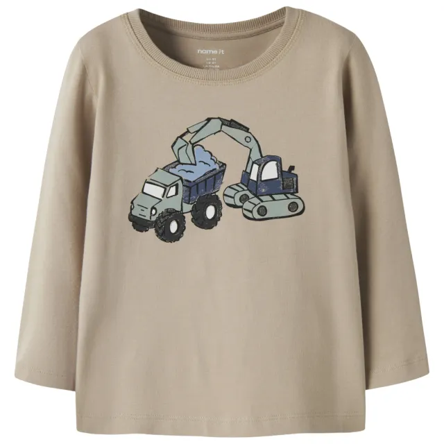 NAME IT longsleeve beige met printopdruk