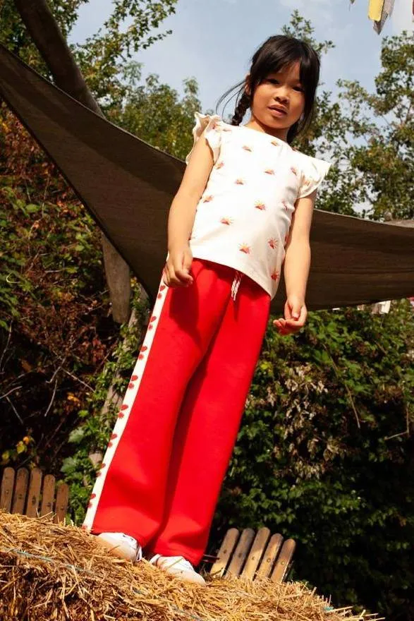 Jubel Salsa Sunset wide leg broek rood, foto 7