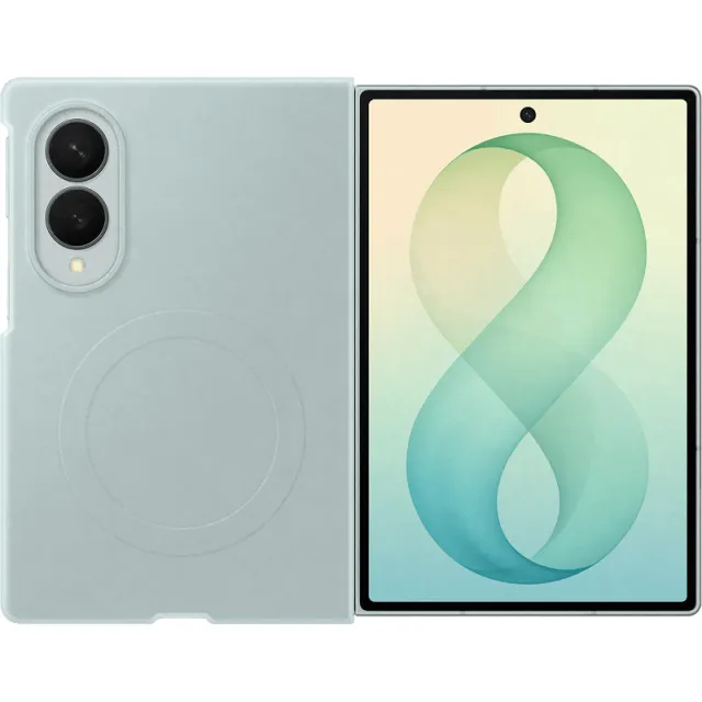 Samsung Galaxy Z Fold 8 Siliconen Back Cover met Magneet Groen Pistachio