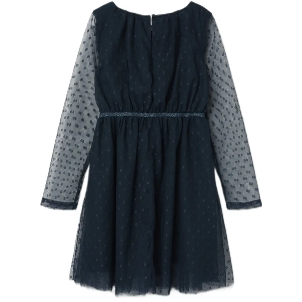 NAME IT semi-transparante jurk donkerblauw, foto 5