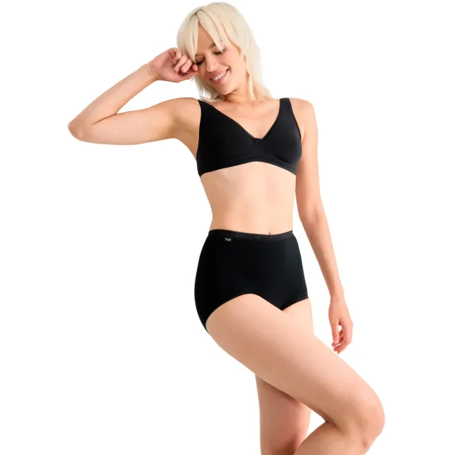 Sloggi Slips Sloggi Pak x4 onderbroeken met hoge taille BASIC PLUS zwart