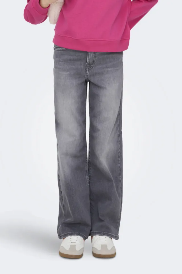 Only KIDS ONLY GIRL wide leg jeans grey denim Medium Grey Denim